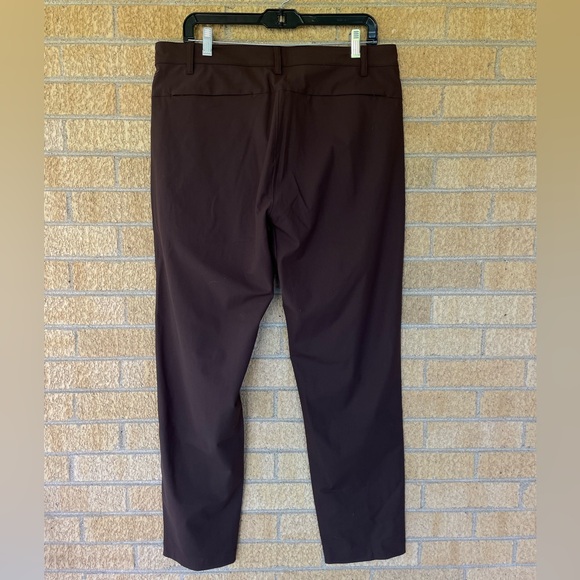 NWT Fabletics The Don Trouser Classic Fit Brown Pants Tailored Flat Front Design - Picture 9 of 9